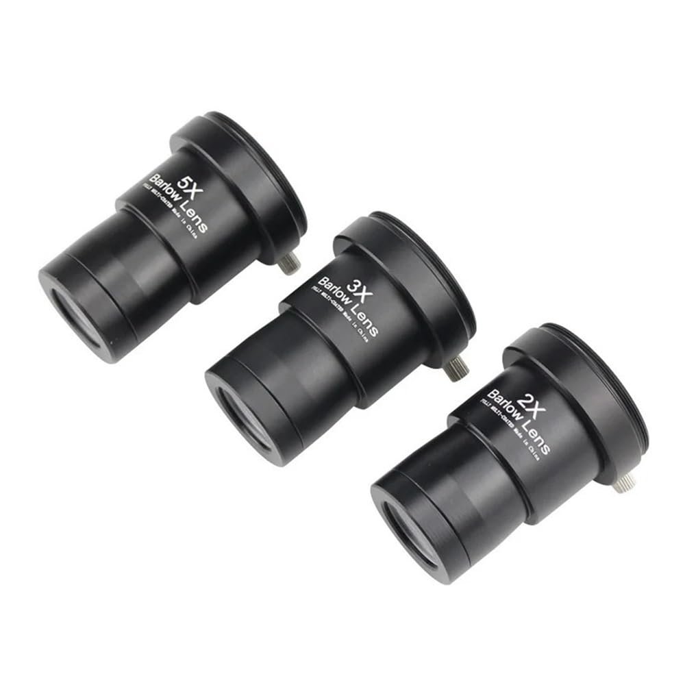 1.25 Inch Telescope Barlow Lens 2X/ 3X/ 5X Metal Fully Telescope Extender Lens with M42 Threads Telescopes Accessories Astronomical Telescope Part(2X 3X 5X)