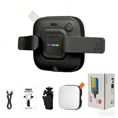 Yidoblo Selfie Lighting84 LED Rechargeable Phone Fill Lights with Clip Portable Led Clip on Light for iPhone/Tablet/Laptop CRI97+ Perfect for Selfies Makeup TikTok Video Recording (N22RGB)
