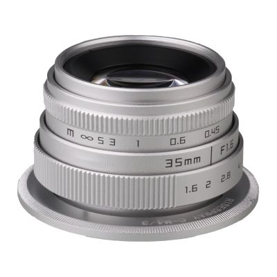Compatible for Sony E 35mm F1.6 APS-C Manual Focus Lens with Adapter Ring for Micro 4/3 E A6600 6500 EOS-M M50(1)