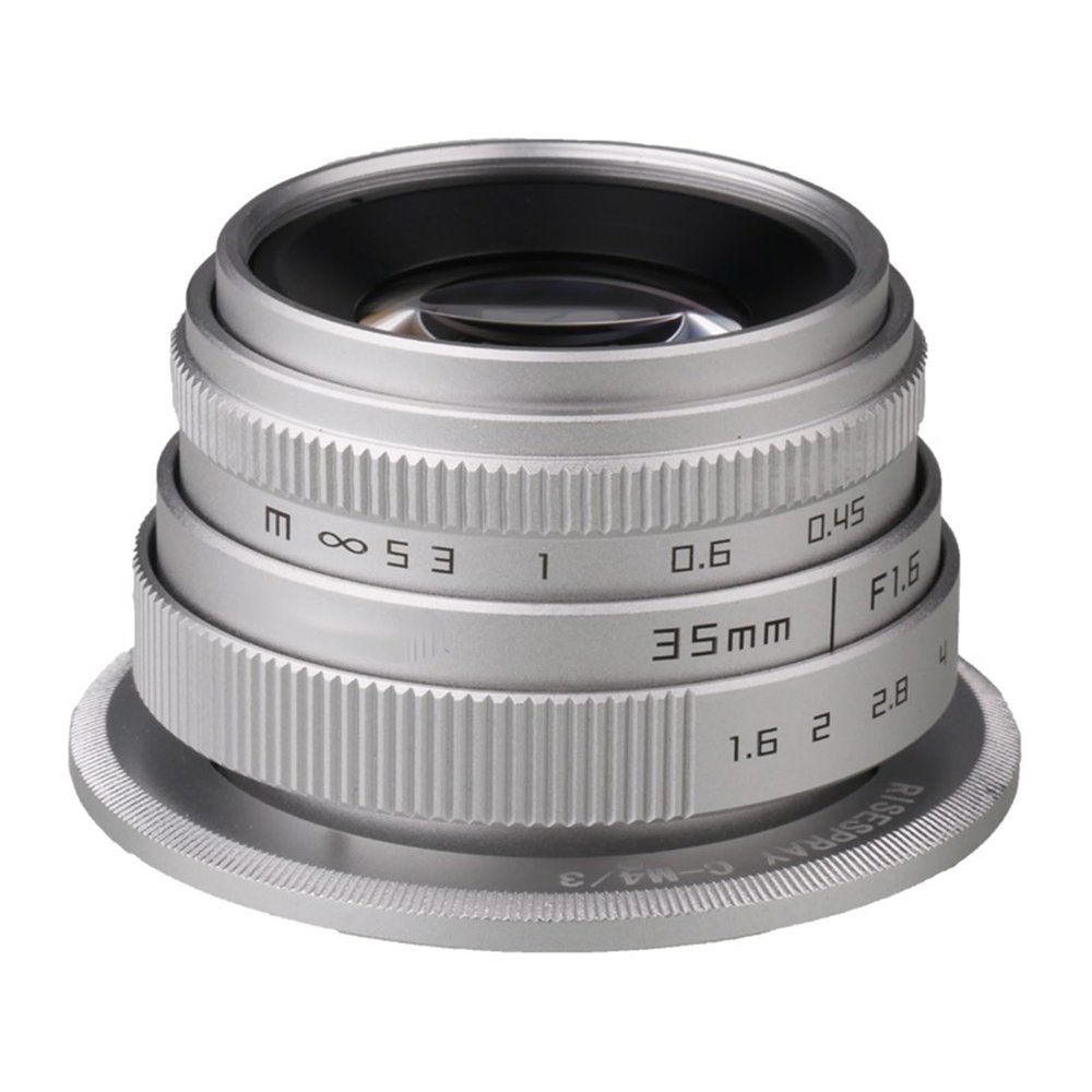 Compatible for Sony E 35mm F1.6 APS-C Manual Focus Lens with Adapter Ring for Micro 4/3 E A6600 6500 EOS-M M50(1)