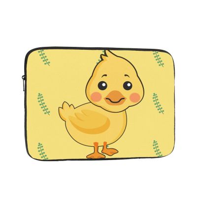 12 Inch Portable And Shockproof Laptop Bag With Unique Cartoon Duck Print, For Work, University, And Commuting