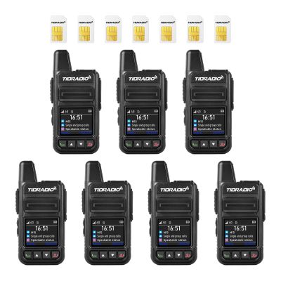 TIDRADIO M15 Rapid Global Walkie Talkies 5000 Mile Long Range Poc radios, 4G LTE Unlimited Range Nationwide PTT Two Way Radios for Family, Logistics, Company, Construction Site with Sim Card (7Pack)