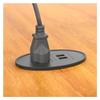 Pemberly Row Plastic Modern USB-A Oval 120V Power Station in Black view 3