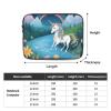 10 Inch Shockproof Laptop Bag, Full Width Running Unicorns Print Handbag Suitable For Business And Daily Use view 4