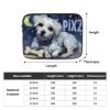 12 Inch Portable And Shockproof Laptop Bag With Unique White Puppy Print, For Work, University, And Commuting view 4