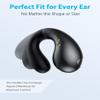 Boytond Ultra Open Ear Earbuds - Ergonomic Clip-On Earbuds, Bone Conduction Over-The-Ear Headphones with Waterproof Design and Secure Fit for Small Ears, Night Black view 3