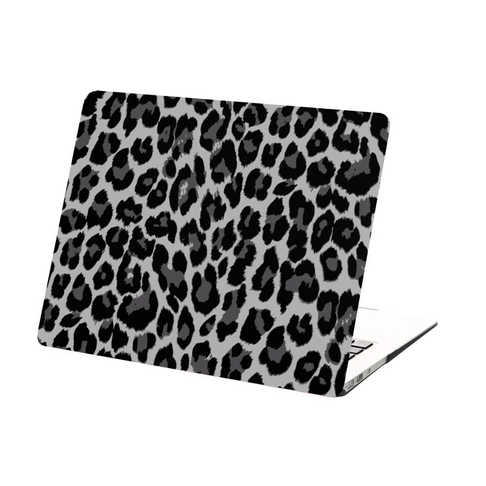 HLAAJJX Compatible with MacBook 12 inch Retina Case 2017 2016 2015 Release A1534,Crystal Anti-Crack Plastic Laptop Hard Shell Protective Case,Gray Leopard Print