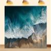 10X5ft Fabric Ocean Sky Backdrop Seaside Recreation Natural Scenery Leisure Activities Overlook Ocean Background Sea Waves Beach Games Party Decorations Photo Studio Props view 1