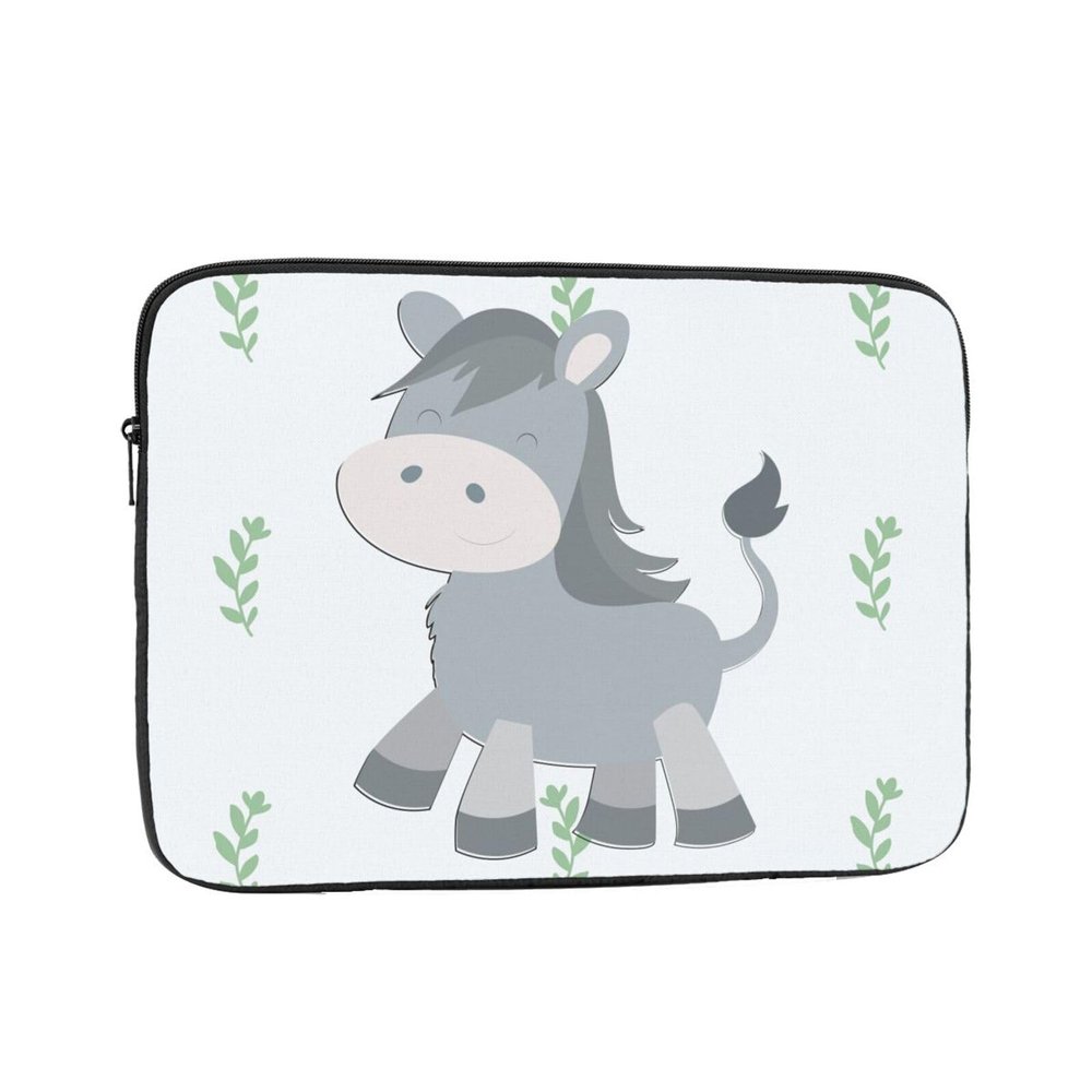 15 Inch Portable And Shockproof Laptop Bag With Unique Smiling Donkey Print, For Work, University, And Commuting