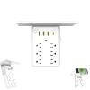 Multi-Functional Power Strip with Panel, Wall Outlet Extender with Shelf Night, Flat Plug Power Strip, Power Strip Surge Protector, Multi Plug Wall Outlet for Home & Office & Travel Outdoor (1) view 1