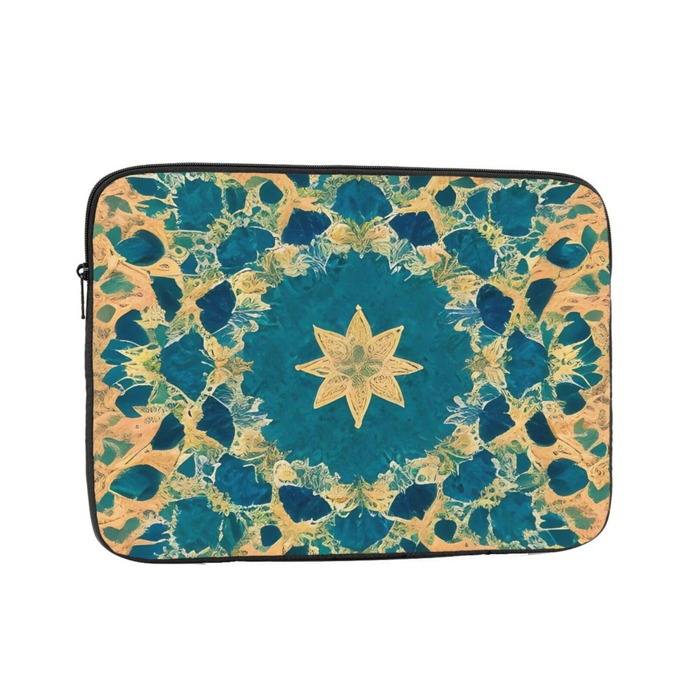 12 Inch Portable And Shockproof Laptop Bag With Unique Quadrangle Pattern Print, For Work, University, And Commuting