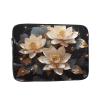 12 Inch Portable And Shockproof Laptop Bag With Unique Bohemian Golden Lotus Print, For Work, University, And Commuting view 1