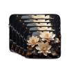 12 Inch Portable And Shockproof Laptop Bag With Unique Bohemian Golden Lotus Print, For Work, University, And Commuting view 2