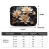 12 Inch Portable And Shockproof Laptop Bag With Unique Bohemian Golden Lotus Print, For Work, University, And Commuting view 4