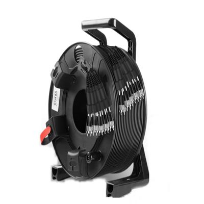 1000ft(305m) Outdoor Armored Fiber Optic Cable ST to ST 10 Strands Single Mode with Fiber Tactical Cable Reel