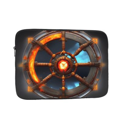 10 Inch Portable And Shockproof Laptop Bag With Unique Yin Yang Shield Print, For Work, University, And Commuting