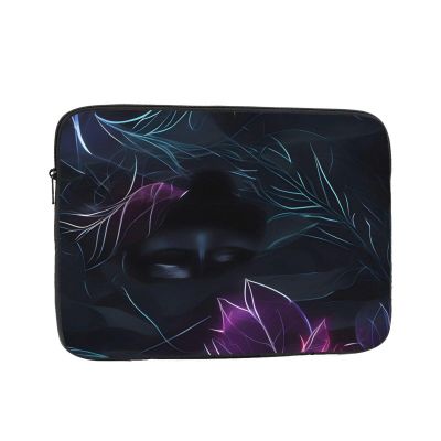 15 Inch Portable And Shockproof Laptop Bag With Unique Black Mystery Print, For Work, University, And Commuting