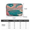 12 Inch Shockproof Laptop Bag, Full Width Pink Sky Print Handbag Suitable For Business And Daily Use view 4