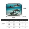 10 Inch Shockproof Laptop Bag, Full Width Fish In The Deep Sea Print Handbag Suitable For Business And Daily Use view 4