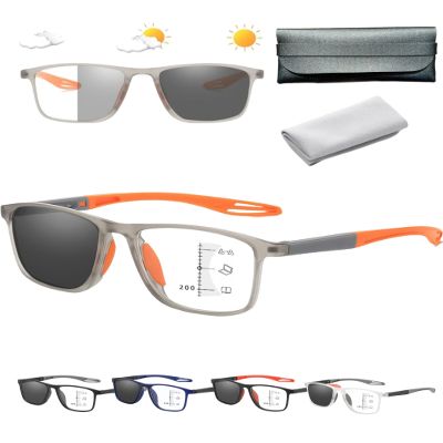 Frameless Smart Zoom Reading Glasses,Ultra Light Anti Blue Presbyopic Glasses,Intelligent Zoom Glassess (Orange, +3.5)
