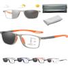 Frameless Smart Zoom Reading Glasses,Ultra Light Anti Blue Presbyopic Glasses,Intelligent Zoom Glassess (Orange, +3.5) view 1