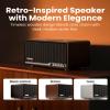 Edifier S300 Hi-Fi Tabletop Speaker, Hi-Res Audio LDAC for Wireless Multi-Room & Stereo Pairing, 80W Power Works with AirPlay 2 Bluetooth 5.4 USB-C AUX Inputs - Brown (Renewed) view 3