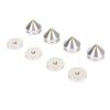 Dioche Speaker Feet Spikes 4PCS Speaker Isolation Feet Pads - Aluminum Alloy Shock Absorption Amplifier Spike Isolation Mat for Turntable & Subwoofer - Enhance Audio Clarity & Reduce (Silver) view 1
