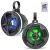 Pyle 1000W Amplified Off-Road Audio System with RGB Lighting, Bluetooth Streaming & Universal Mounts - Waterproof Bluetooth Speaker with Dual 5.25 Marine Speakers for ATV & UTV Use view 1