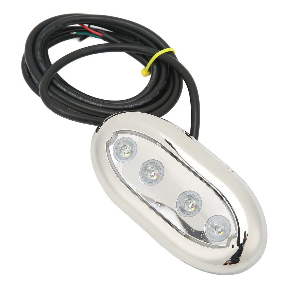 DirectNine Basics Marine LED Underwater Light, Ambience Decoration Vibration Boat Mount Underwater Light Sturdy Construction for Yacht for Marine Environment for Boat (#12)