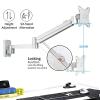 Laptop Wall Mount, Full Motion Adjustable Laptop Arm Fits, Holds 6kg, with Aluminum Alloy Tray, Vented Cooling, for Home, Office, Workstation view 2