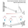 Laptop Wall Mount, Full Motion Adjustable Laptop Arm Fits, Holds 6kg, with Aluminum Alloy Tray, Vented Cooling, for Home, Office, Workstation view 3