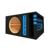 30HZ Reinforced Competition Single Ported Sub Box Sub Woofer Enclosure Speaker Box Car Audio Subwoofer Ground Shaker Box Ground-Shaker (Blue Caution, 12") view 1