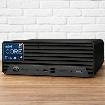 HP ProDesk 400 G9 SFF Business Desktop Computer, Intel Core i7-14700(20-Cores/28-Threads), 32GB DDR5 RAM, 1TB PCIe SSD + 2TB HDD, HDMI&DP Dual 4K Display Support, USB-C, RJ-45, Wi-Fi, Windows 11 Pro