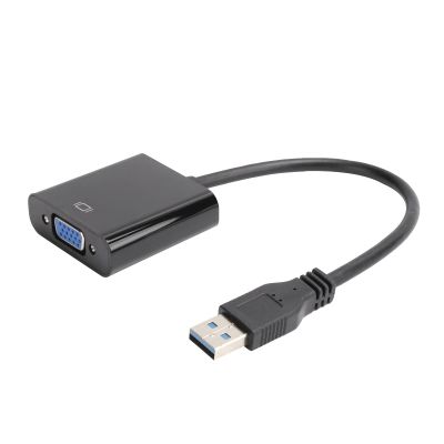 Dioche Adapter VGA to USB 3.0 to VGA Adapter Cable - HighSpeed 5.0Gbps Video & Audio Converter for 7/8/10-1920x1080 Support - Extend Your Display with Ease