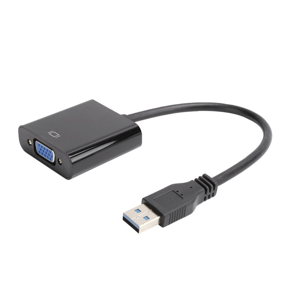 Dioche Adapter VGA to USB 3.0 to VGA Adapter Cable - HighSpeed 5.0Gbps Video & Audio Converter for 7/8/10-1920x1080 Support - Extend Your Display with Ease