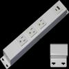 10 Hardwired Power Strip (NO Power Cord), 3 Vertical Outlets (NOT Tamper Resistant) with Ears (with mounting tabs on Both Ends), USB A+C, 15A (NOT a 20 Amp Unit), White view 1
