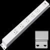 16 Hardwired Power Strip (NO Power Cord), 5 Vertical 20A Outlets (NOT Tamper Resistant) with Ears (with mounting tabs on Both Ends), USB A+C, White view 1