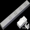 12 Hardwired Power Strip (NO Power Cord), 4 20A (NEMA 5-20R) Vertical Tamper Resistant Outlets with NO Ears (Without mounting tabs on Both Ends), White view 1