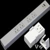 12 Hardwired Power Strip (NO Power Cord), 4 (NEMA 5-15R, NOT 20Amp Unit) Outlets (NOT Tamper Resistant), NO Ears (Without mounting tabs on Both Ends), USB A+C, White view 1