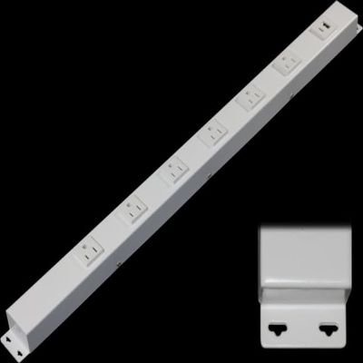 24 Hardwired Power Strip (NO Power Cord), 6 (NEMA 5-15R - NOT 20Amp) Outlets (NOT Tamper Resistant), with Ears (with mounting tabs on Both Ends), USB A+C, White