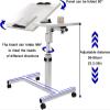 Adjustable Bedside Table with Wheels, Suitable for Hospital beds - Laptop Table, Ideal for Home Office or Medical use view 4