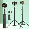 TINKSEN Metal Cantilever Stand for Phone and Tablet, Multi-Angle Adjustable, Foldable Design, Compatible with iPad and iPhone, for Bedside Streaming and Office Work view 1