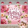 Happy Mother's Day Backdrop 7x5FT Pink Flowers Mothers Day Photo Background Best Mom Ever Party Decoratios Supplies Photo Props view 1