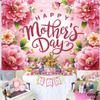 Happy Mother's Day Backdrop 7x5FT Pink Flowers Mothers Day Photo Background Best Mom Ever Party Decoratios Supplies Photo Props view 2