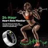 FAHKNS Smart Health Ring for Women Men: Fitness Tracker Ring with Heart Rate,Blood Oxygen,Sleep Monitor,Stress,Steps Counter,IP68 Waterproof for iOS & Android,No APP Fees (Silver,10#) view 3