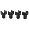 Wheelchair U-Shaped Rail Slider Set, Replacement Wheelchair Seat Guide for Universal Slide Rail Compatibility, Black Plastic Wheelchair Seat Rail Kit, 4-Pack view 2