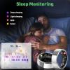FAHKNS Smart Health Ring for Women Men: Fitness Tracker Ring with Heart Rate,Blood Oxygen,Sleep Monitor,Stress,Steps Counter,IP68 Waterproof for iOS & Android,No APP Fees (Silver,9#) view 4