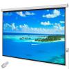 100 Inch Motorized Projector Screen with Remote Control, 4:3 Portable Projection Screens for Indoor Movie Home Theater Office, 80" x 60" Viewing Area, Wall & Ceiling Installation (Matte White) view 1