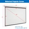 100 Inch Motorized Projector Screen with Remote Control, 4:3 Portable Projection Screens for Indoor Movie Home Theater Office, 80" x 60" Viewing Area, Wall & Ceiling Installation (Matte White) view 3