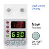 110VAC 120VAC 40A 63A Din Rail Dual Display Adjustable Over Voltage Current and Under Voltage Protective Device Protector Relay(63A) view 2